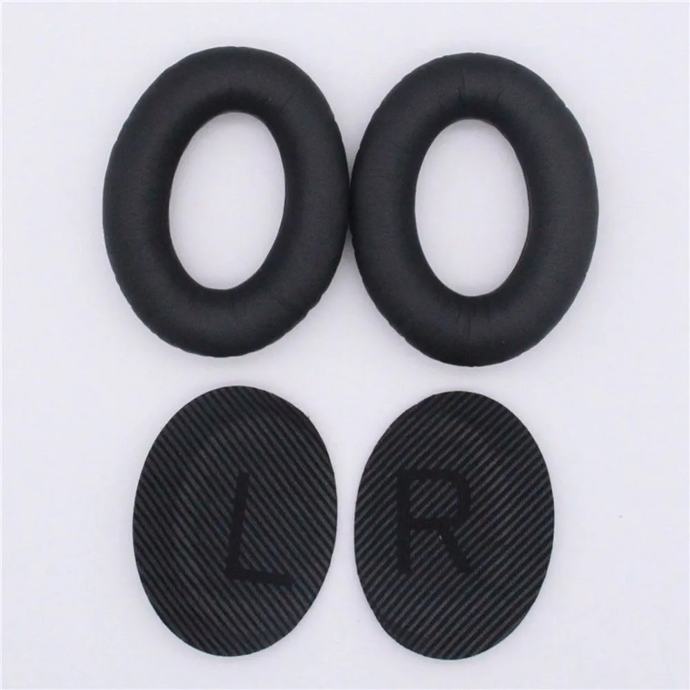 1 Pair BOSE QC15 / QC25 / QC35 JZF-236 leather ear pads - Black