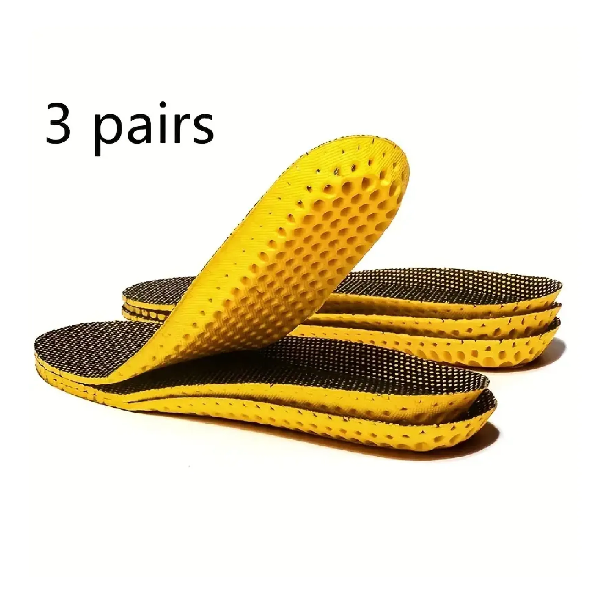 3 Pairs of Breathable Insoles for Sports Shoes - Keep Your Feet Cool and Comfortable!