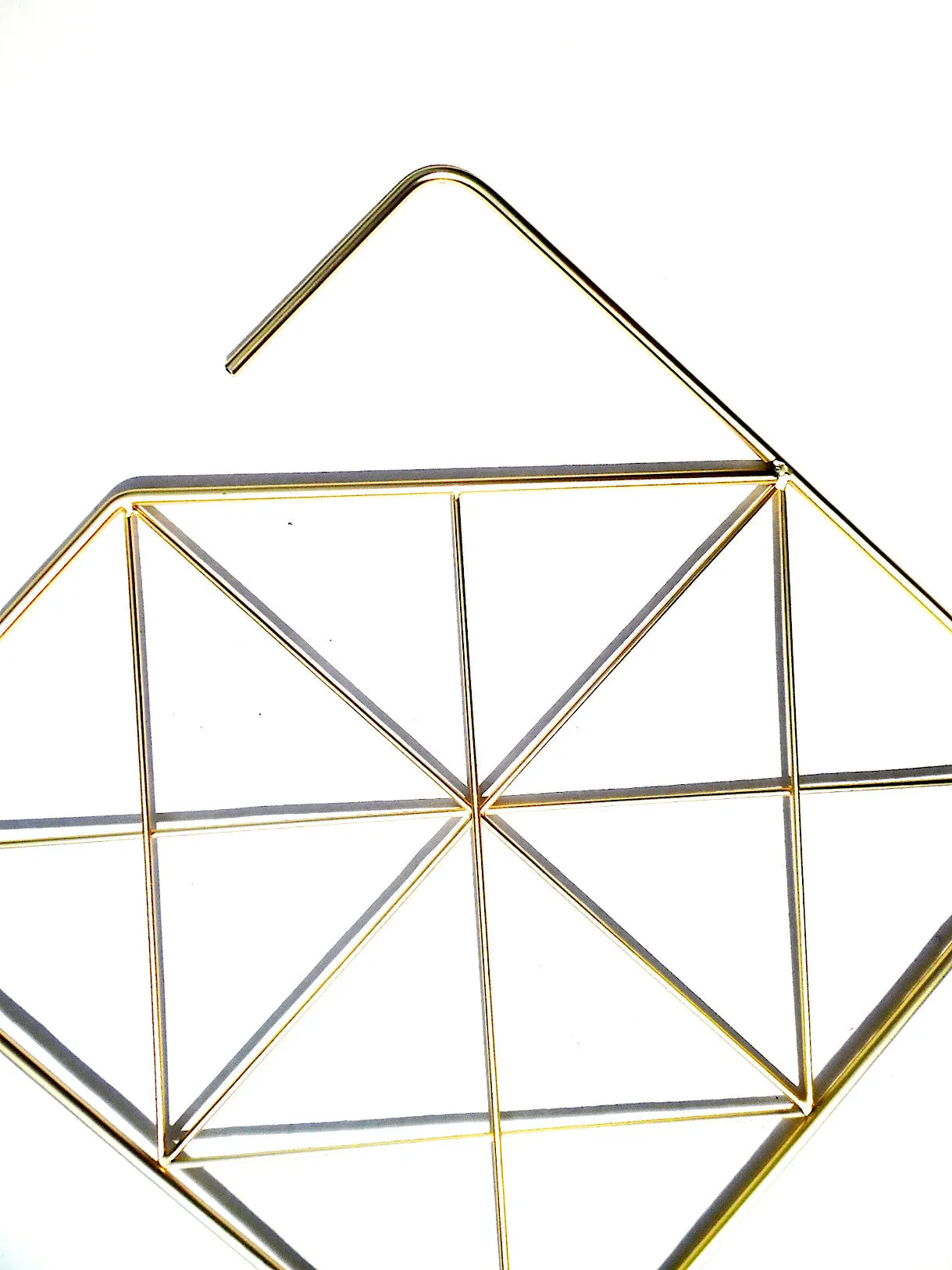 Accessory Hanger Organizer Brass Modernist Square