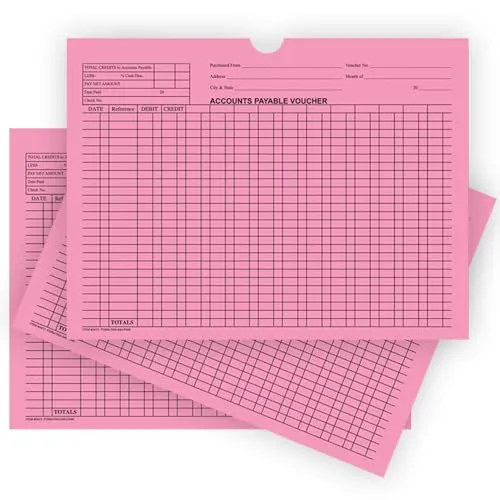 Accounts Payable Voucher Jackets - Colorful Large 12" × 9" Size, 32# Kraft Paper - Organize Invoices, Statements, Receipts - Unwrapped (500/Pack)