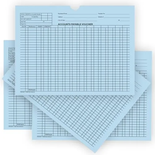 Accounts Payable Voucher Jackets - Colorful Large 12" × 9" Size, 32# Kraft Paper - Organize Invoices, Statements, Receipts - Unwrapped (500/Pack)