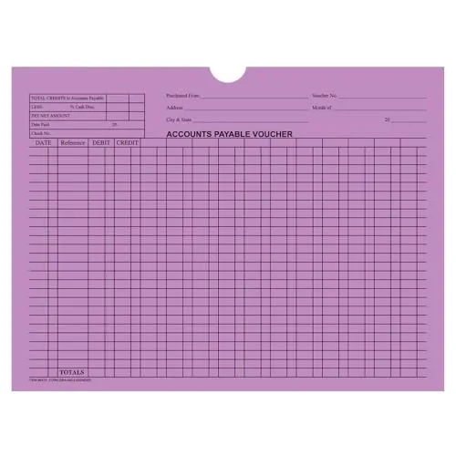 Accounts Payable Voucher Jackets - Colorful Large 12" × 9" Size, 32# Kraft Paper - Organize Invoices, Statements, Receipts - Unwrapped (500/Pack)