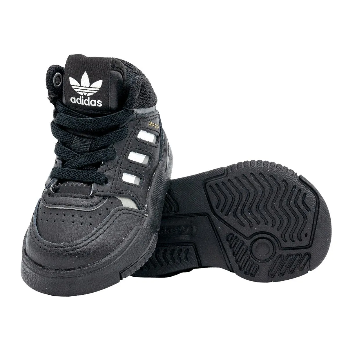 Adidas Originals Drop Step Sneakers Leather Black Colour For Kids