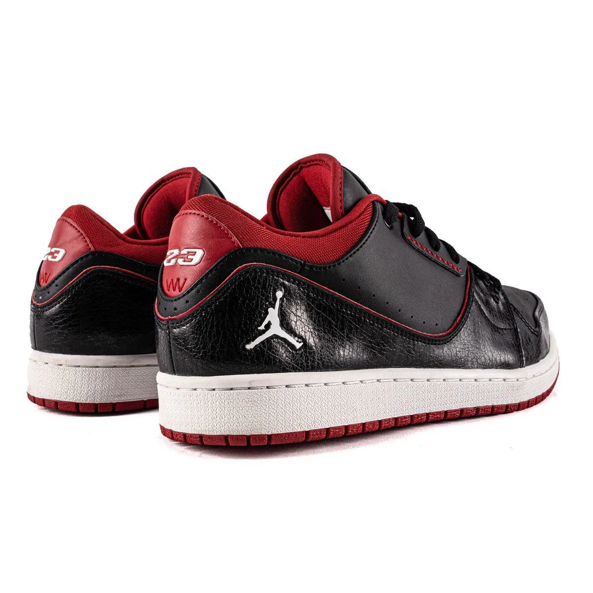 Air Jordan 1 Flight 2 Low-Top Sneakers Leather Black Colour For Men