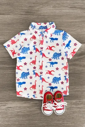 American Dinosaur Button Down Shirt