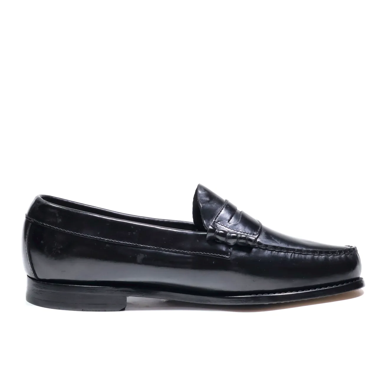 Bass Loafers Leather Black Colour For Men