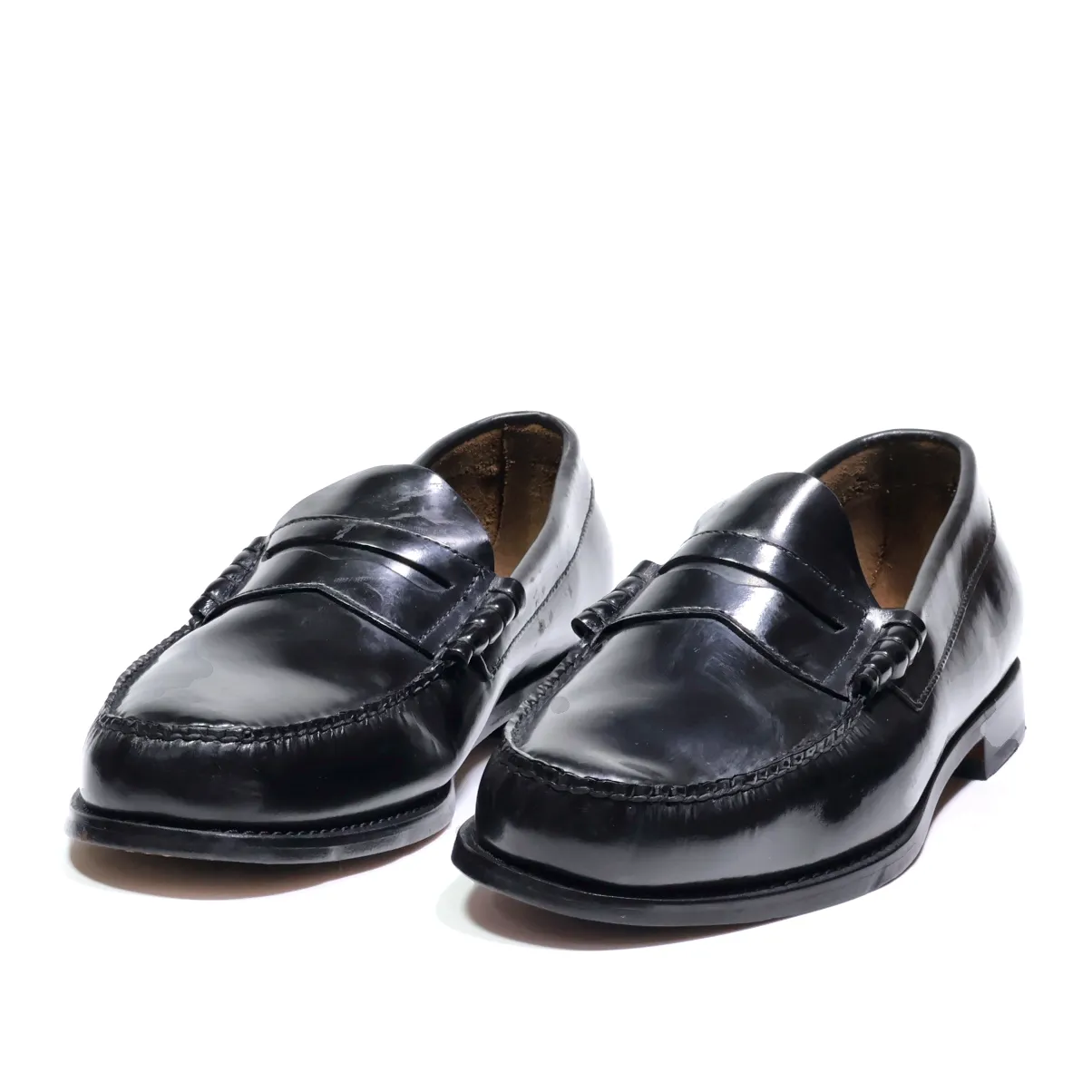 Bass Loafers Leather Black Colour For Men