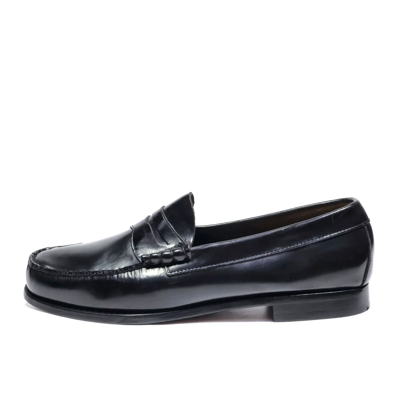 Bass Loafers Leather Black Colour For Men