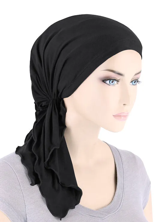 BELLA-BB-778#The Bella Scarf Bamboo Onyx Black