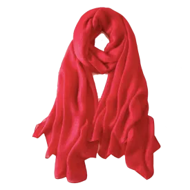 Bright Red Fashion Scarf