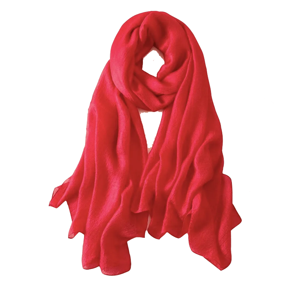 Bright Red Fashion Scarf