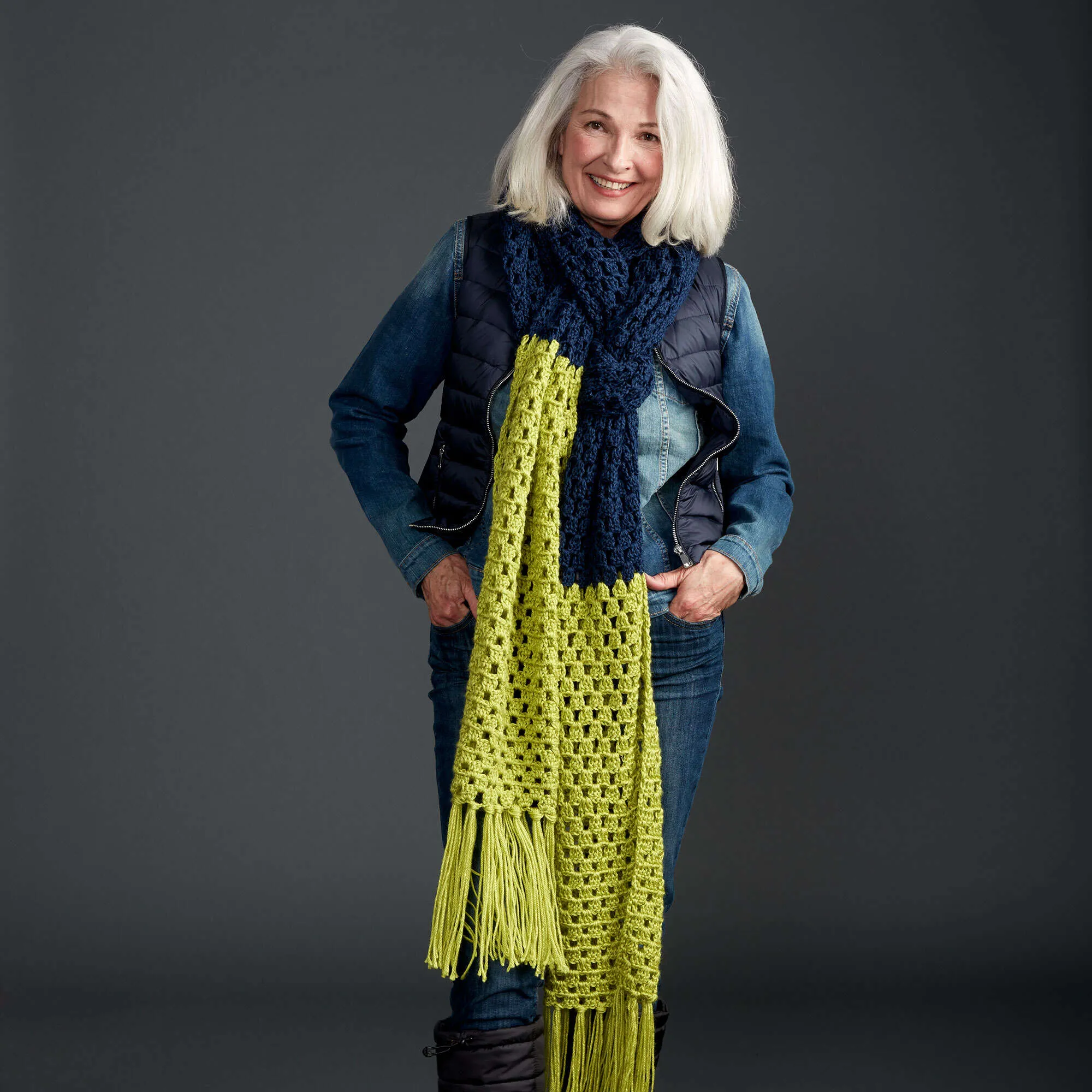 Caron Granny Takes A Dip Crochet Super Scarf