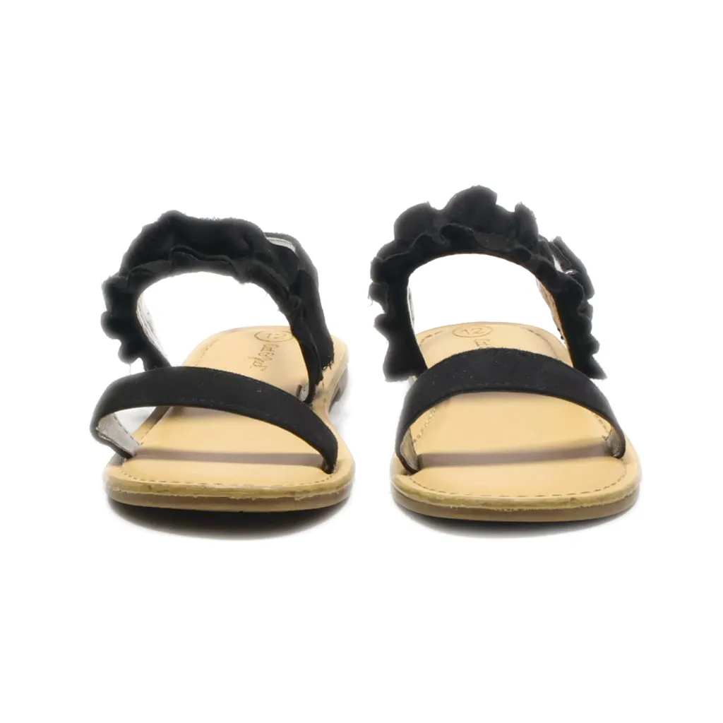 Cat & Jack Flat Sandals Suede Black Colour For Kids