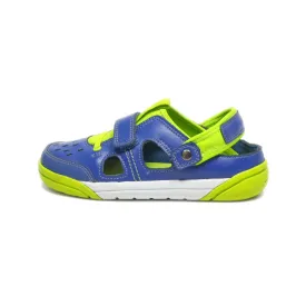 Clarks Flat Sandals Leather Blue Colour For Kids