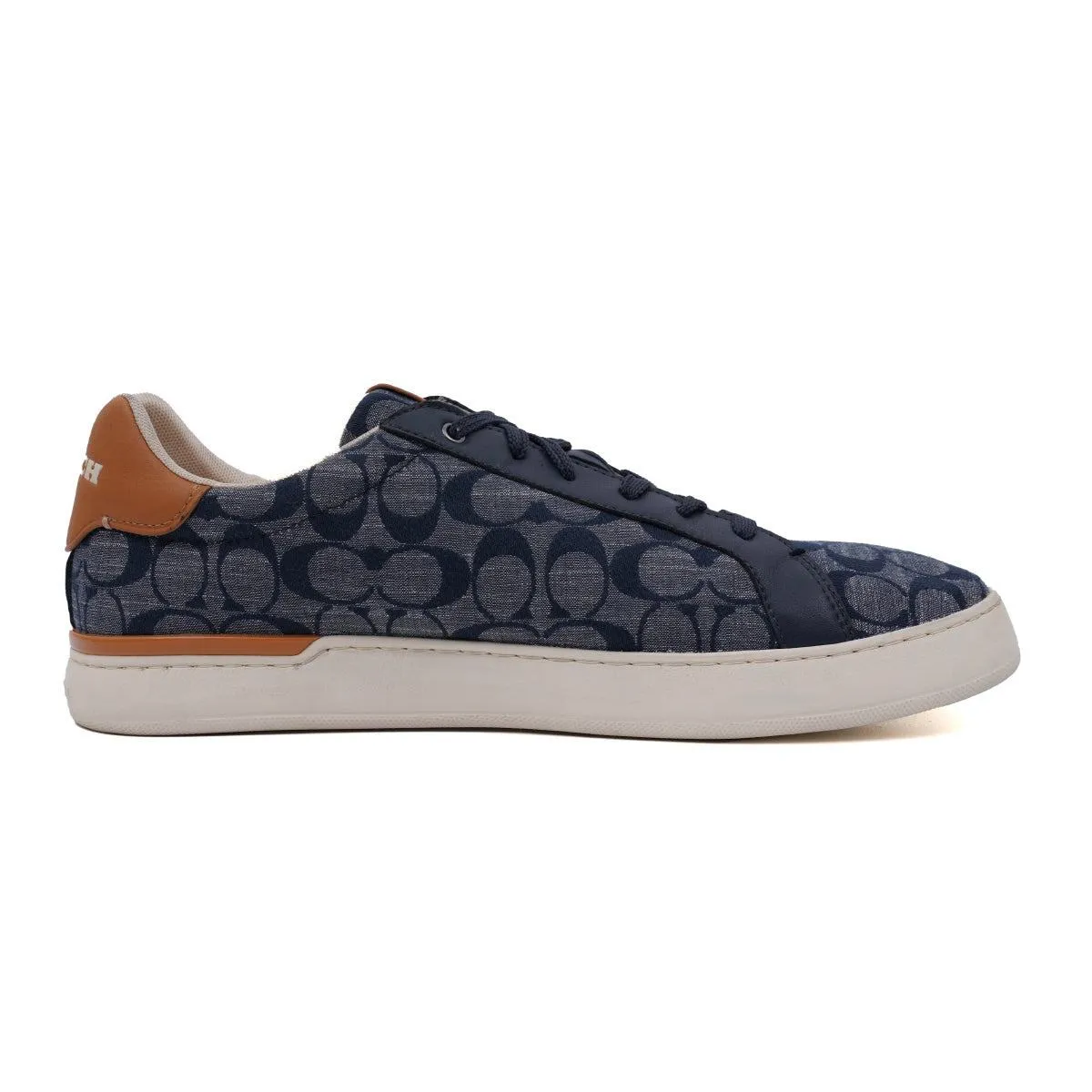 Coach Signature Line Low-Top Sneakers Fabric Blue Colour For Men