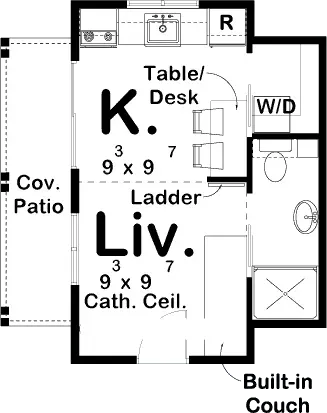 Cozy and Efficient Lofted Home Design