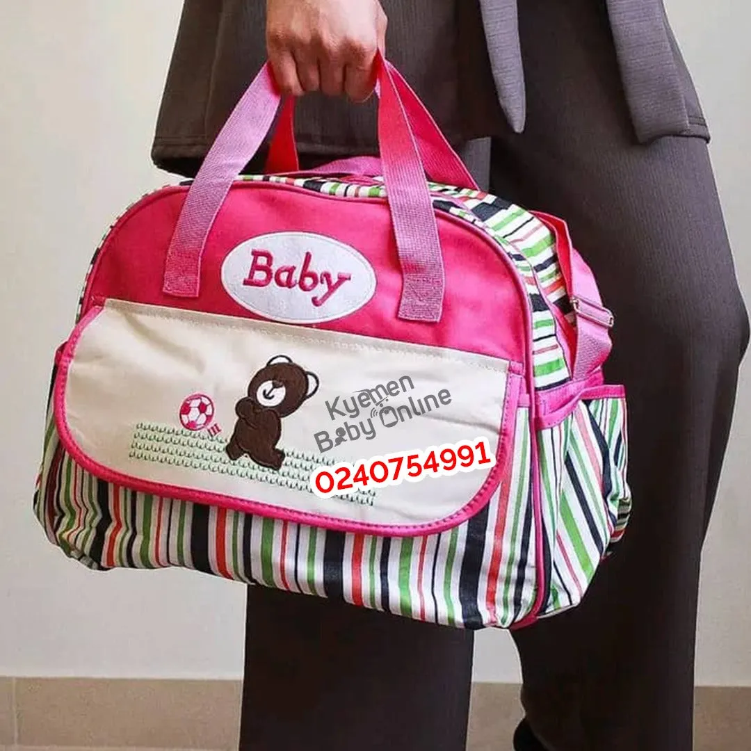 Diaper Bag (Baby With Bear) Pink