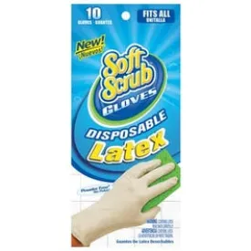 Disposable Latex Gloves, Powder Free, One Size, 10-Ct.