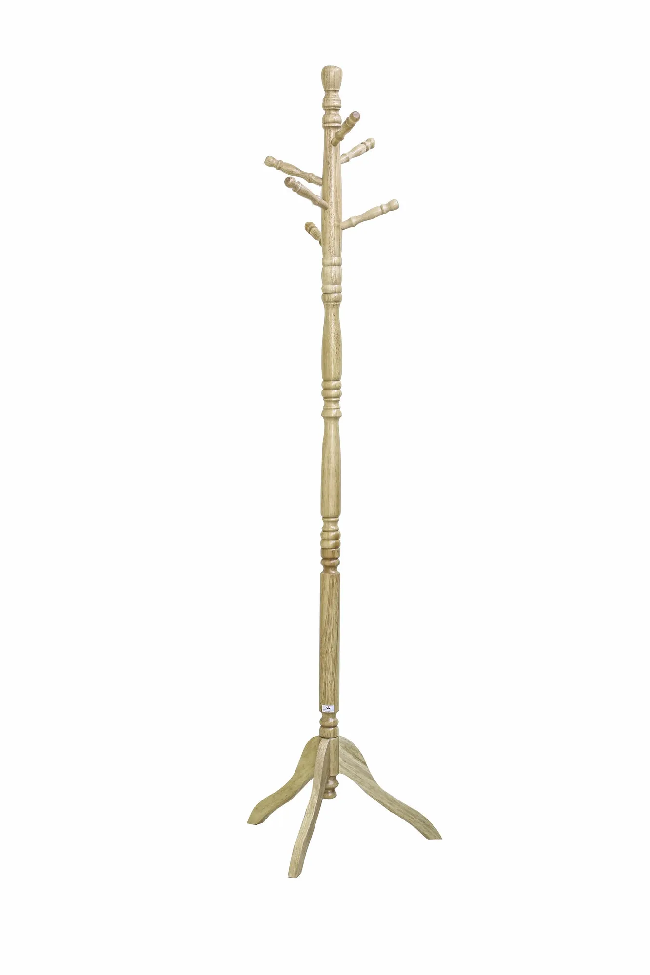 Easy Coat Hanger 179 SERIES Standing Free standing : Entryway Coat Rack, wooden Coat Hat Rack Tree Stand Hanger Organizer for Jacket, Purse, Scarf Rack, Umbrella and long dress.(Natural)