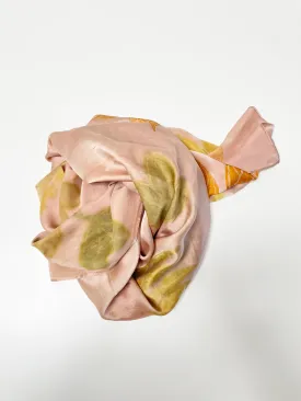 Ecoprinted Silk Scarf - Pink