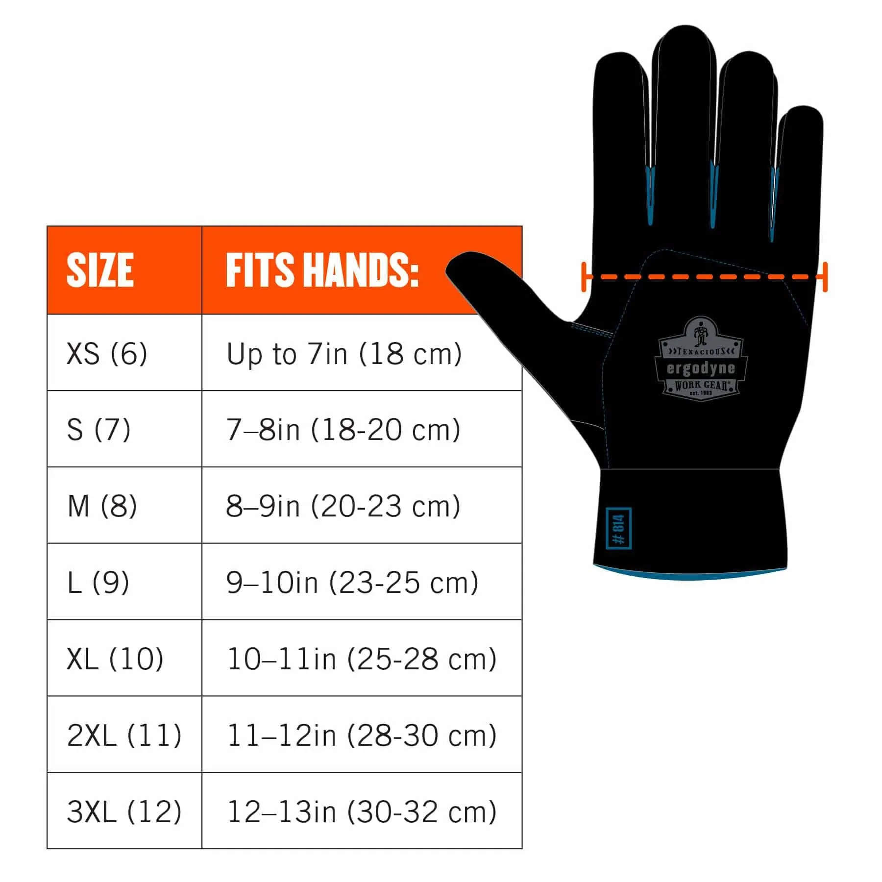 Ergodyne 17893 7401-CASE M Orange Coated Lightweight Winter Gloves 144-Pair