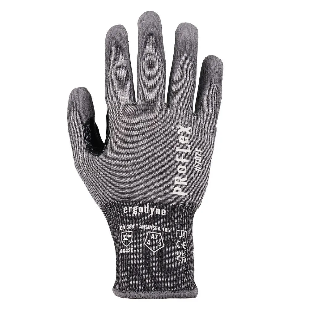 Ergodyne 18066 #7071 12-pair 2XL Gray ANSI A7 PU Coated CR Gloves