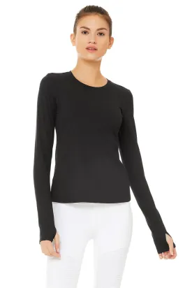 Finesse Long Sleeve Top - Black