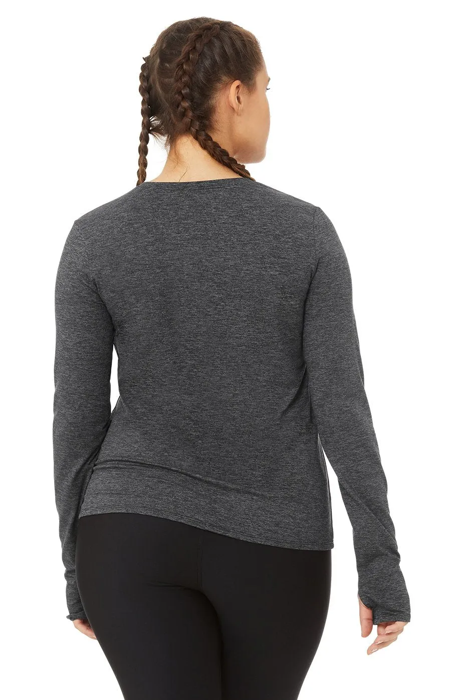 Finesse Long Sleeve Top - Dark Heather Grey