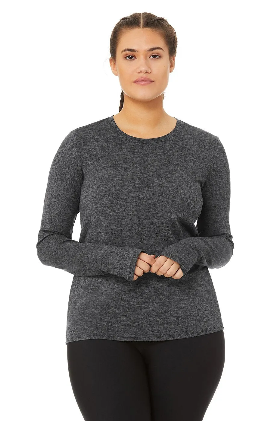 Finesse Long Sleeve Top - Dark Heather Grey