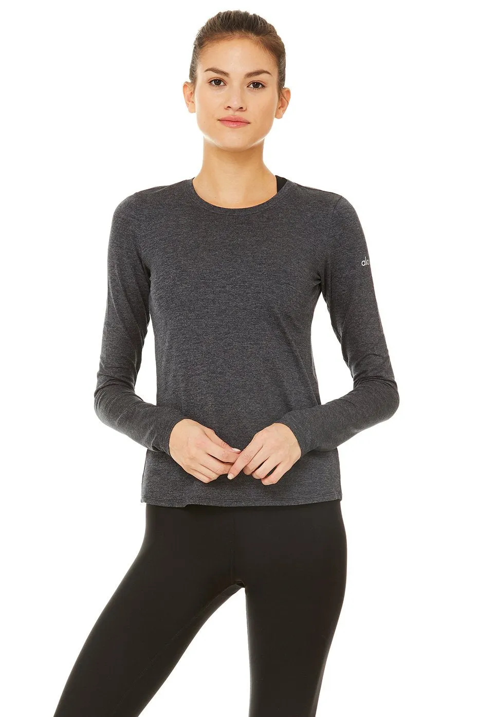 Finesse Long Sleeve Top - Dark Heather Grey