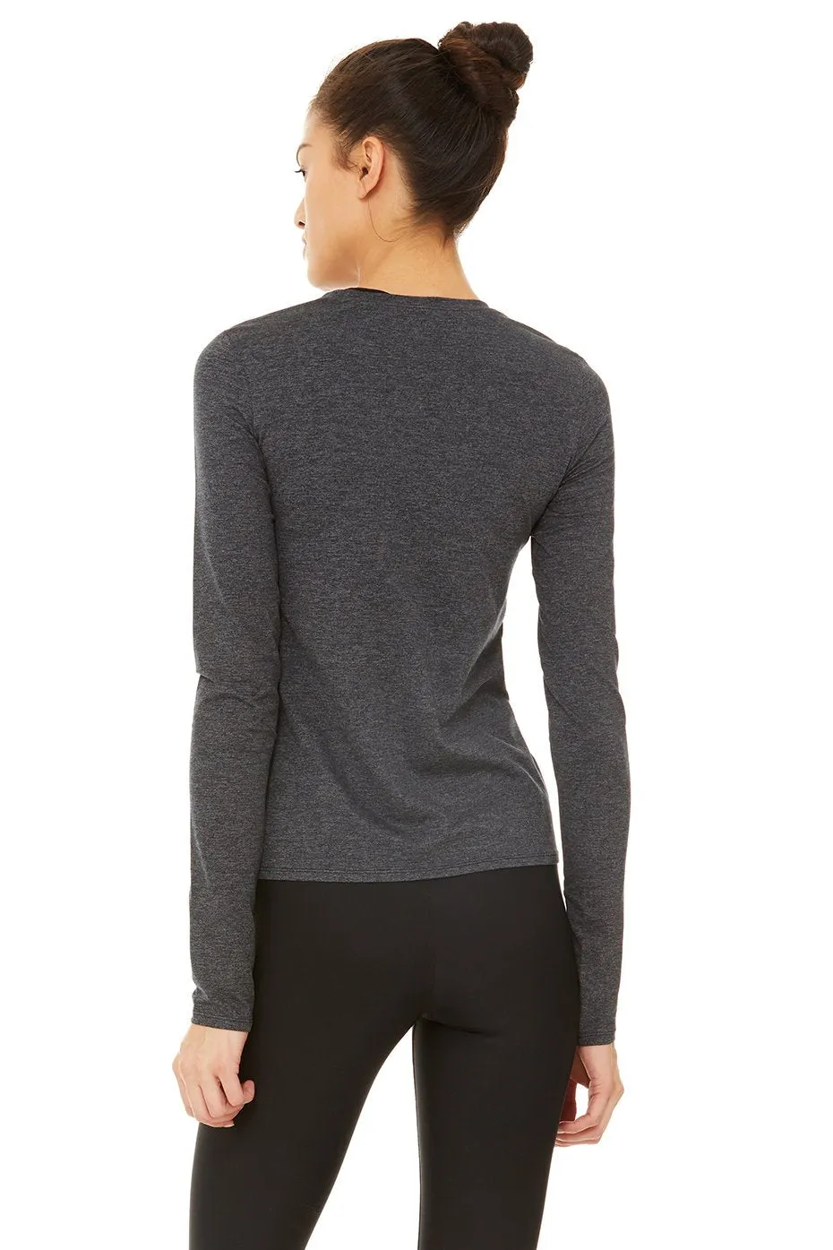 Finesse Long Sleeve Top - Dark Heather Grey