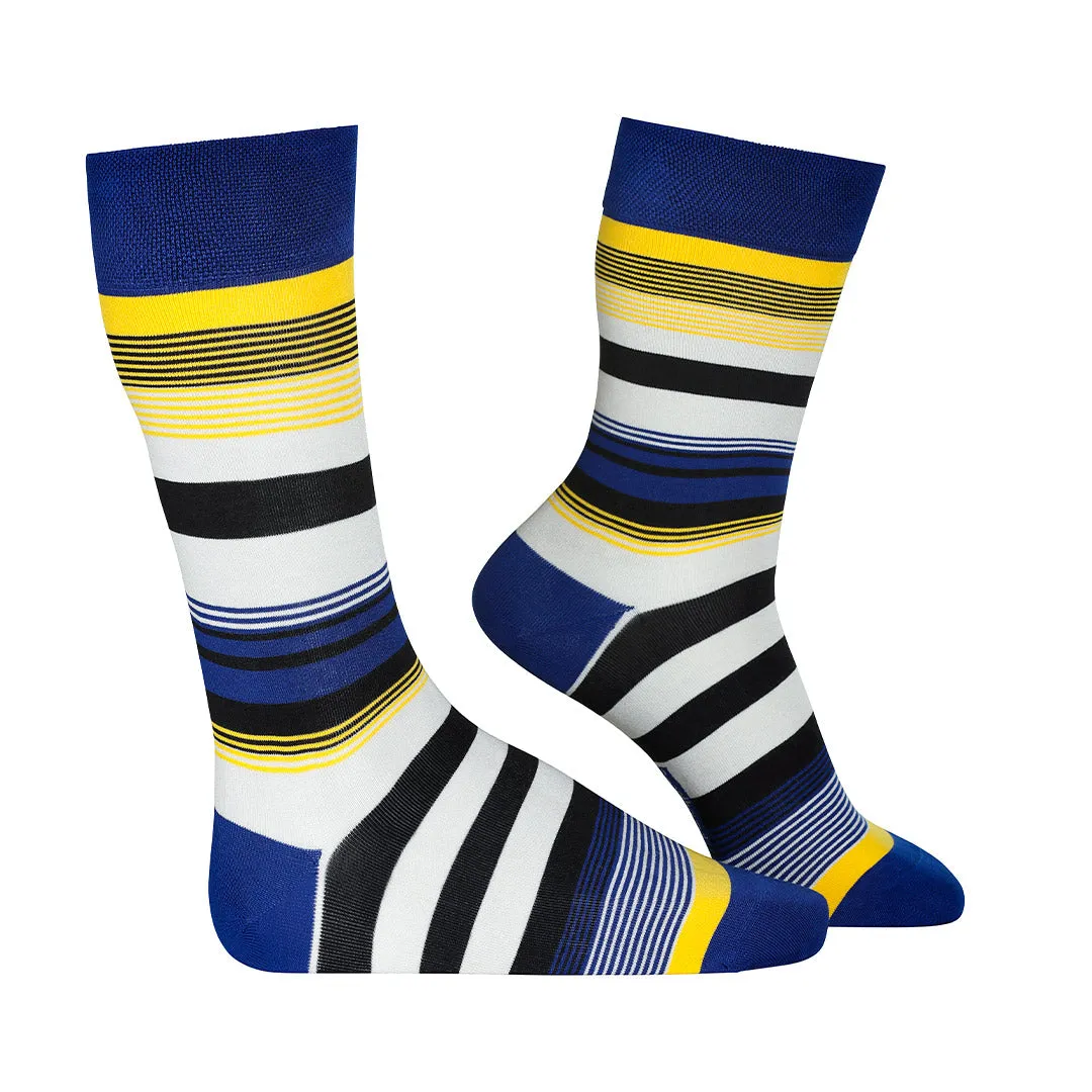 French Riviera Stripes-Crew Socks Bamboo Socks