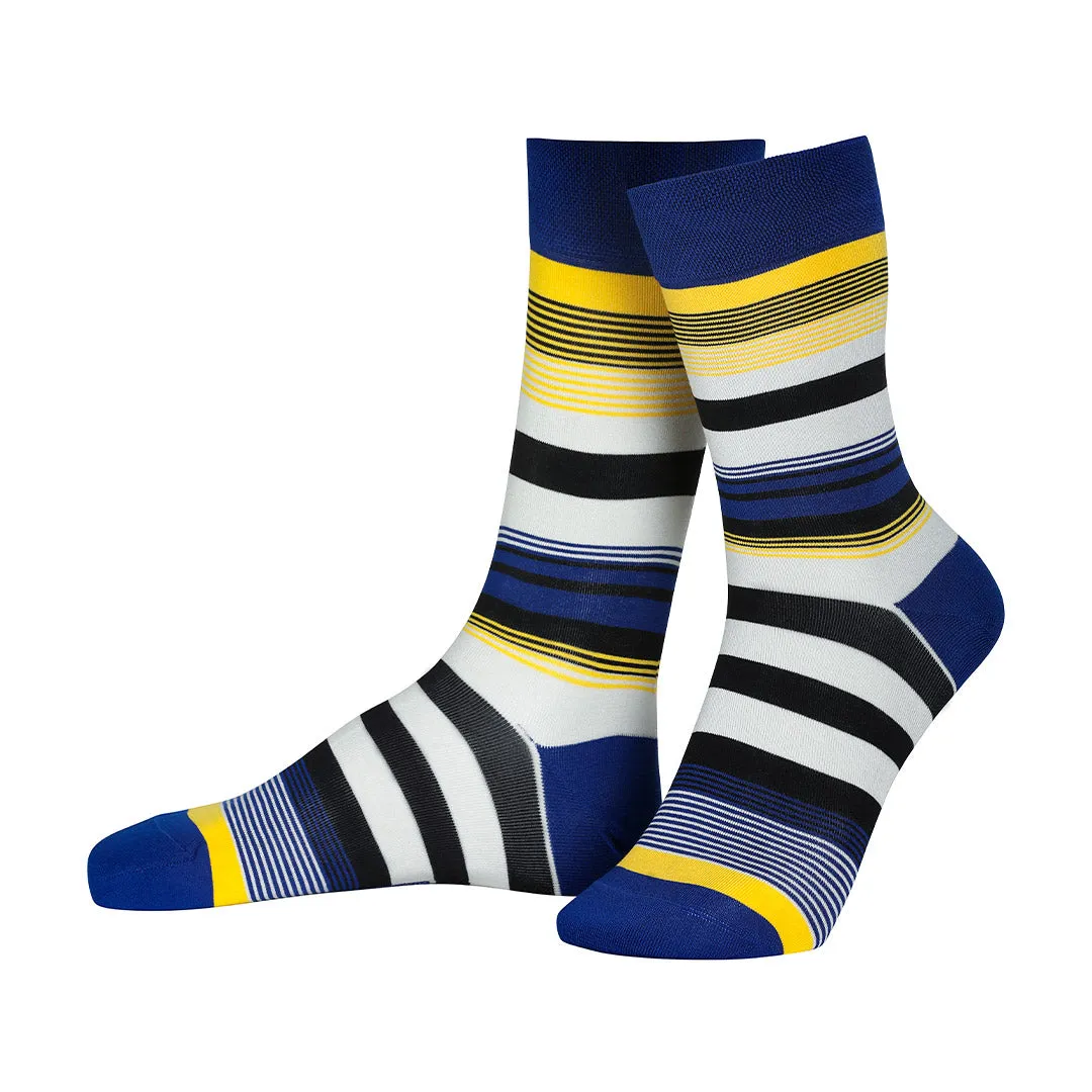 French Riviera Stripes-Crew Socks Bamboo Socks