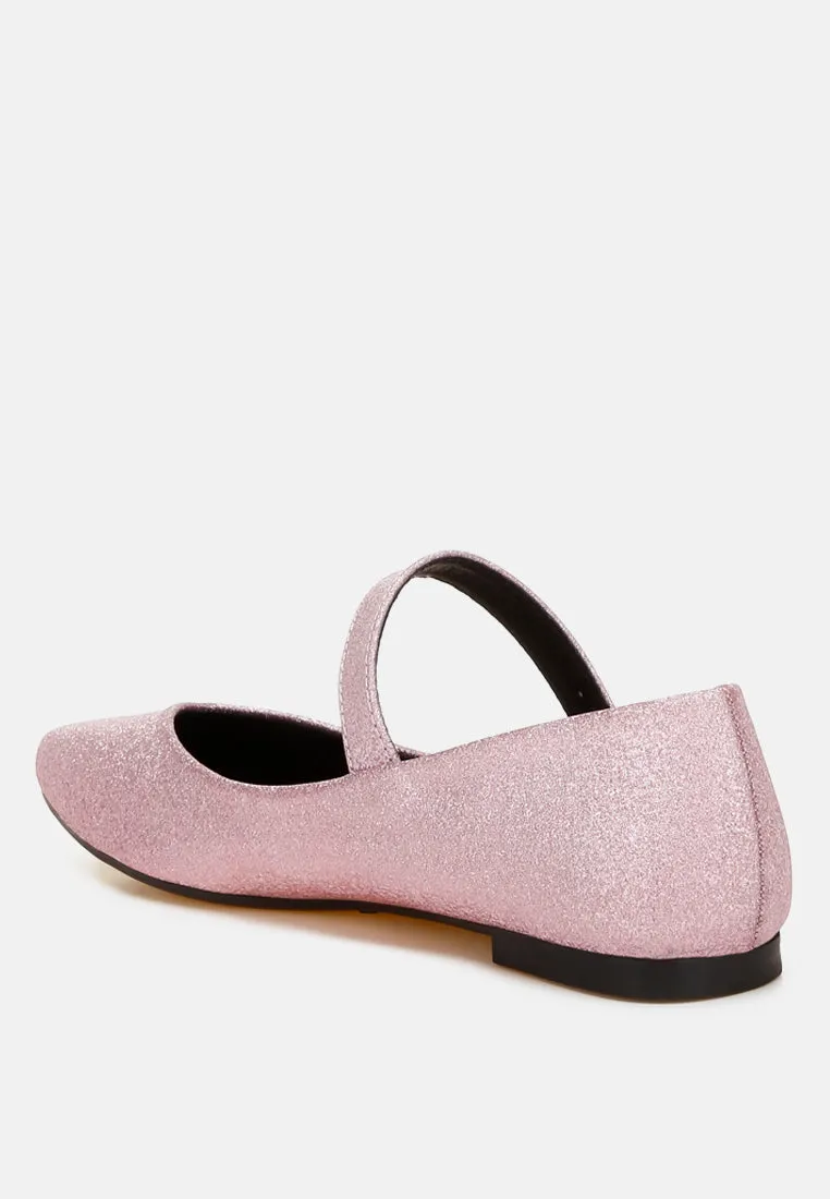 Herma Glitter Pin Buckle Ballerinas