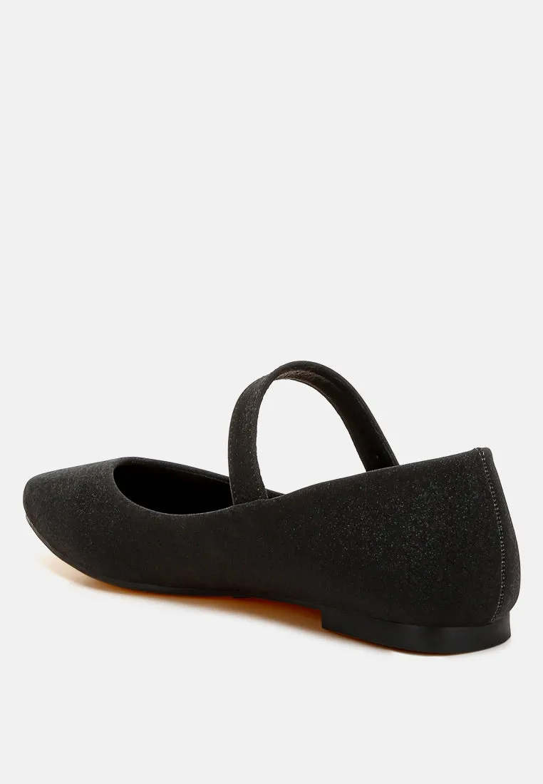 Herma Glitter Pin Buckle Ballerinas