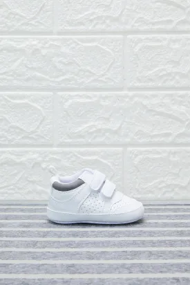 Infant Boys White Velcro Pram Shoe