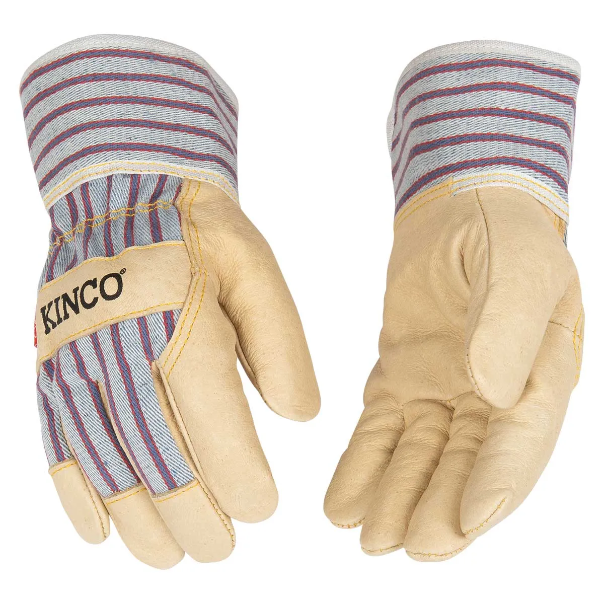 Kinco Kid's Premium Grain Pigskin Palm  Glove with Safety Cuff