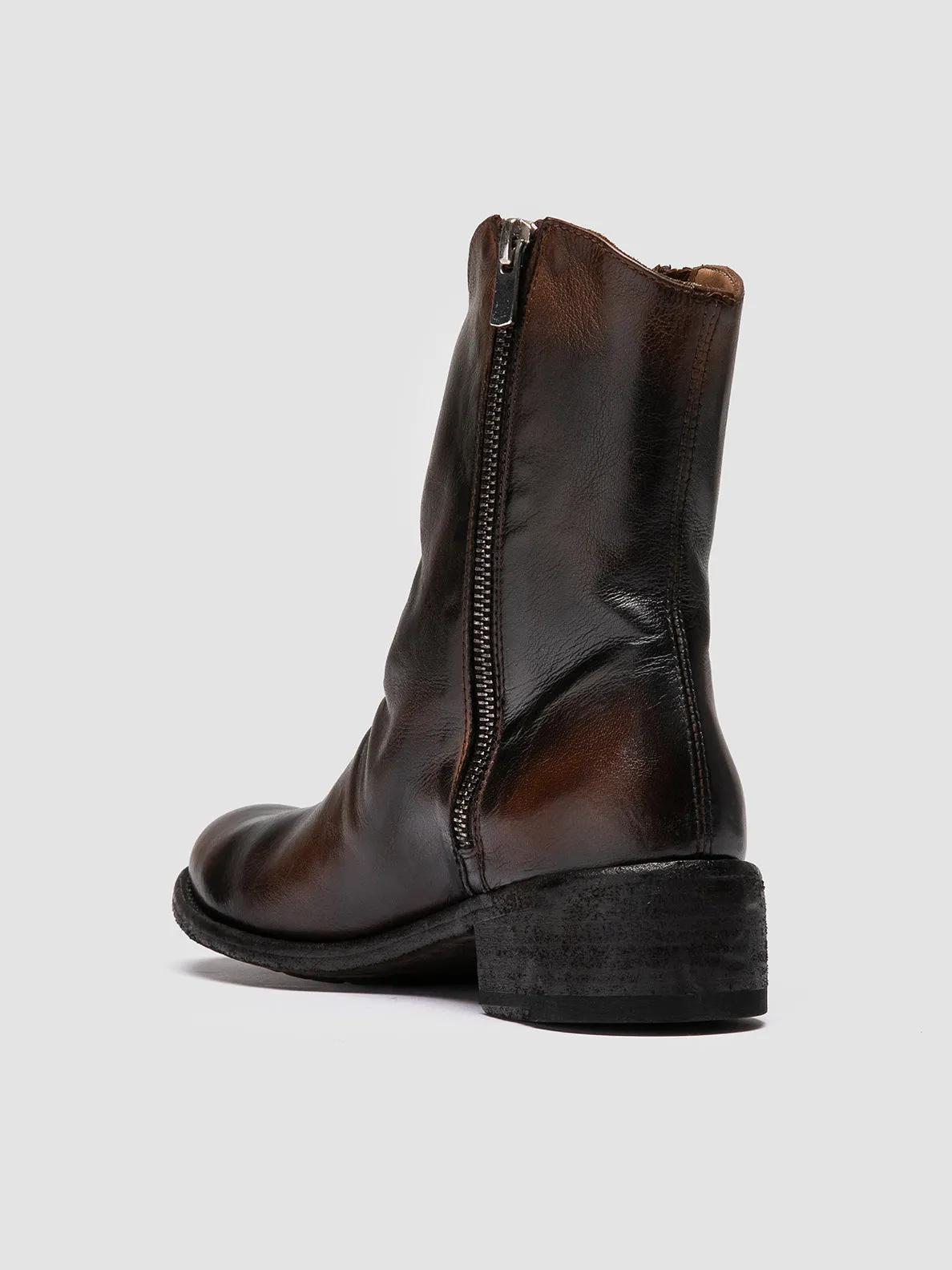 LISON 020 - Brown Leather Ankle Boots