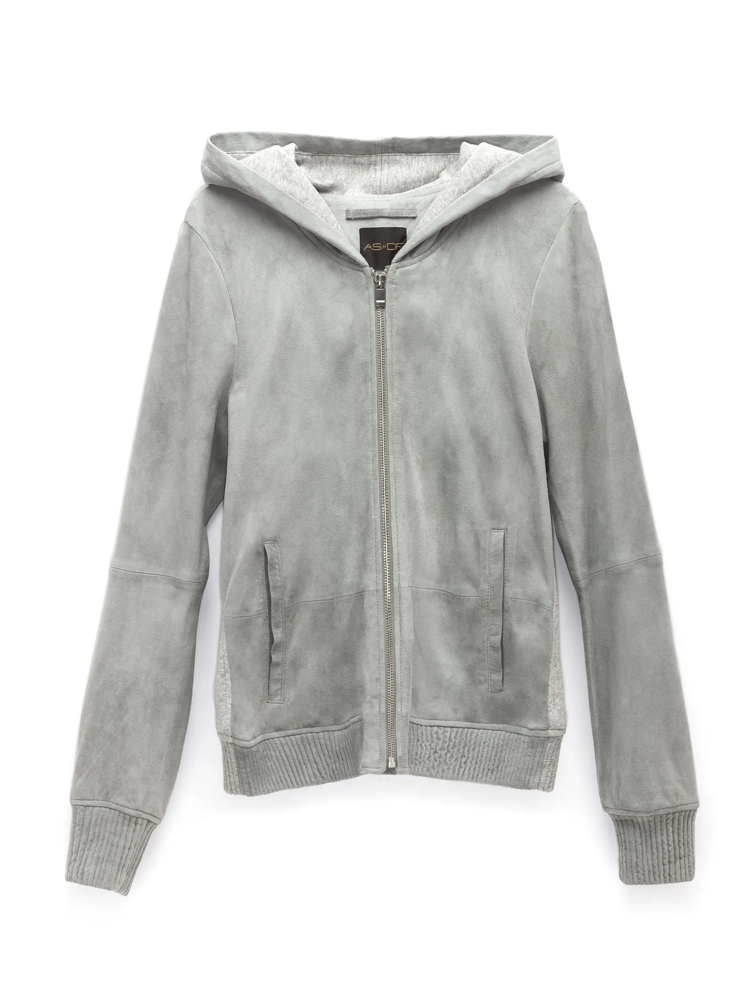 LUXE SHRUNKEN SUEDE HOODIE