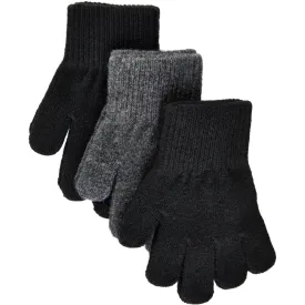 MAGIC Knitted Gloves 3 Pack - Black-Antrazite-Black