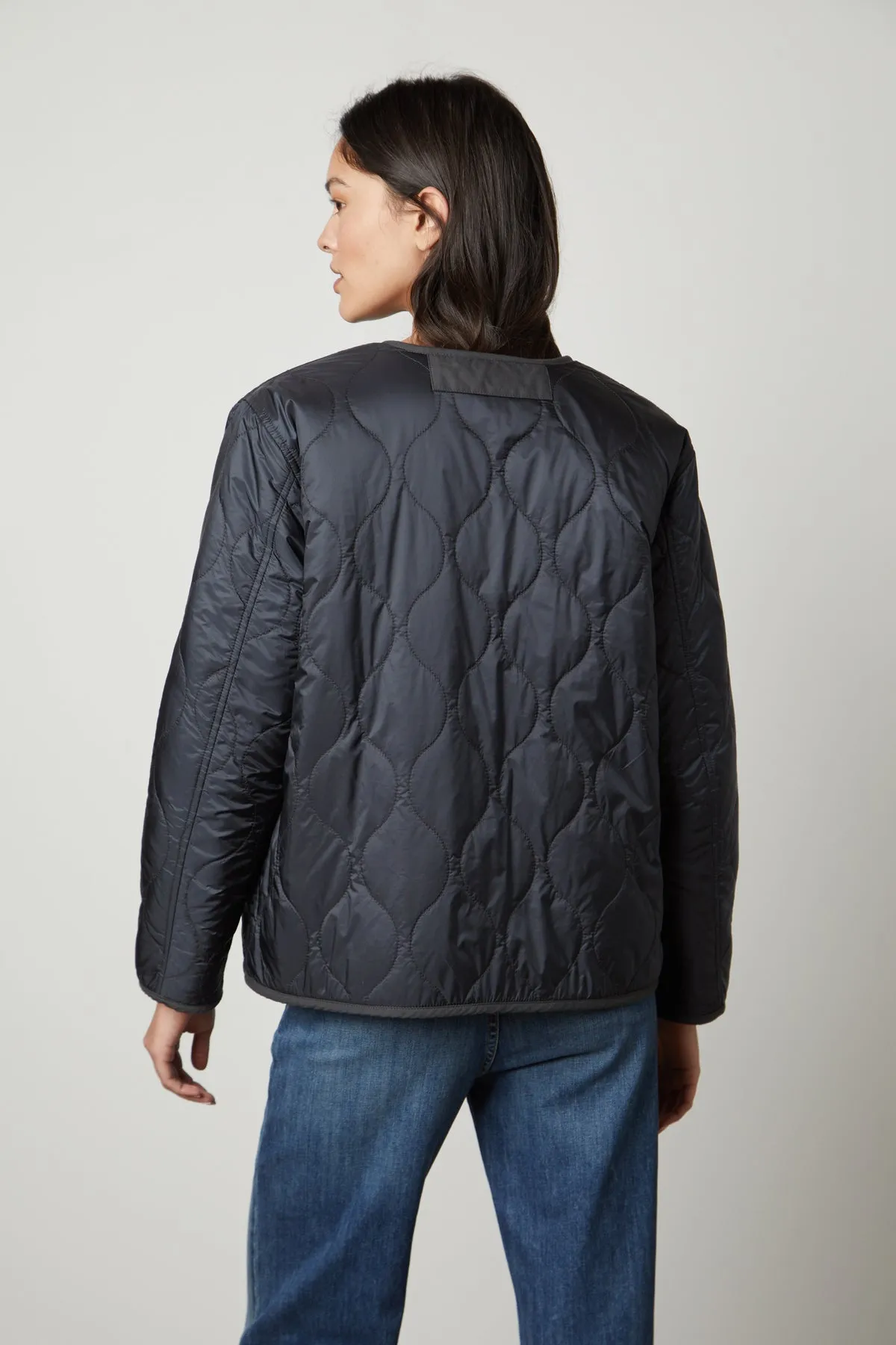 MARISSA REVERSIBLE QUILTED SHERPA JACKET