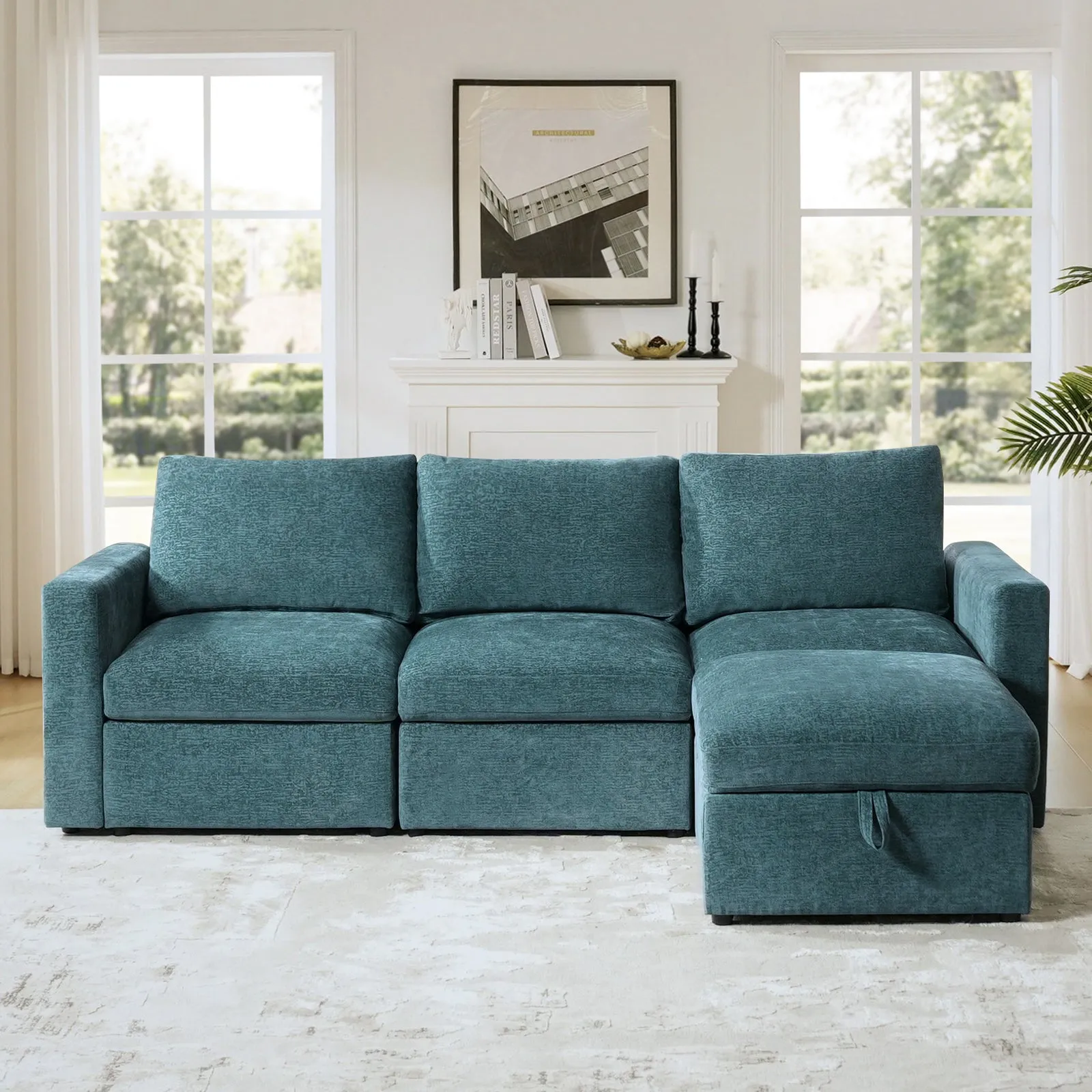 Martin Versatile Modular Comfortable Sectional Sofa with Hidden Storage