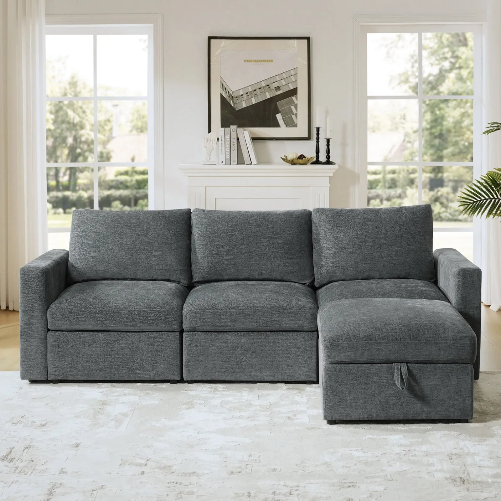 Martin Versatile Modular Comfortable Sectional Sofa with Hidden Storage