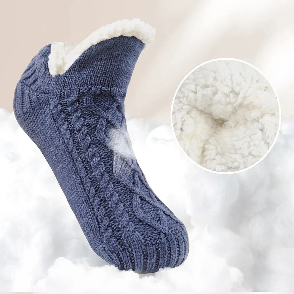 Men's Thermal Slipper Socks: Winter Warm, Short Cotton, Thickened, Non-Slip Grip, Soft and Cozy, Fuzzy Floor Socks