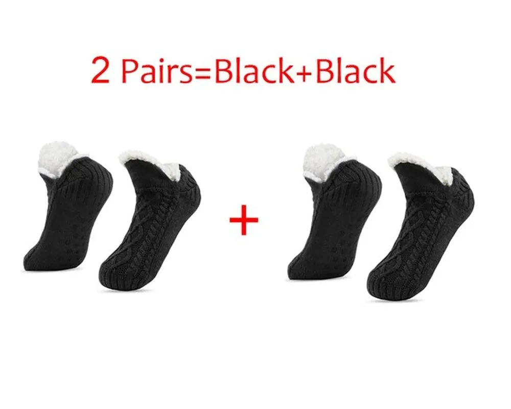 Men's Thermal Slipper Socks: Winter Warm, Short Cotton, Thickened, Non-Slip Grip, Soft and Cozy, Fuzzy Floor Socks