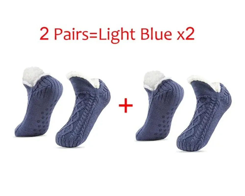 Men's Thermal Slipper Socks: Winter Warm, Short Cotton, Thickened, Non-Slip Grip, Soft and Cozy, Fuzzy Floor Socks