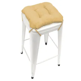 Micro-suede Camel Square Industrial Bar Stool Cushion - 12"