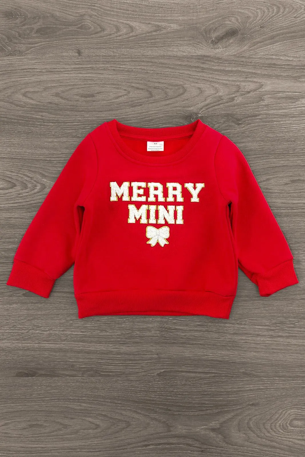 Mom & Me - "Merry Mama & Mini" Chenille Patch Top