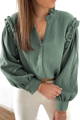 Nsquared Long Sleeve Buttoned Top