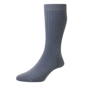 Pantherella - Laburnum - Merino Wool Socks - Blue Mist